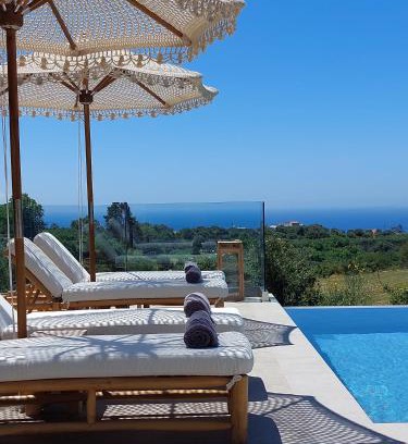 Kourkoumelata Villa | Elaiopetra Kefalonia - Stonehouse Hideaway with pool - Modern Luxury with Serene Sea and Mountain Views