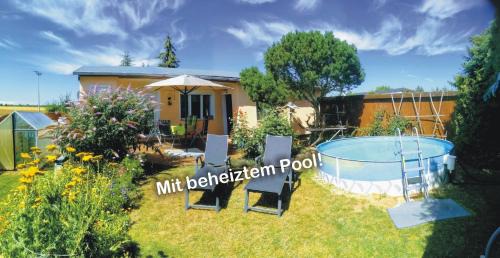 Niegripp House | "Elbparadies" Ferienhaus am Niegripper See mit Pool