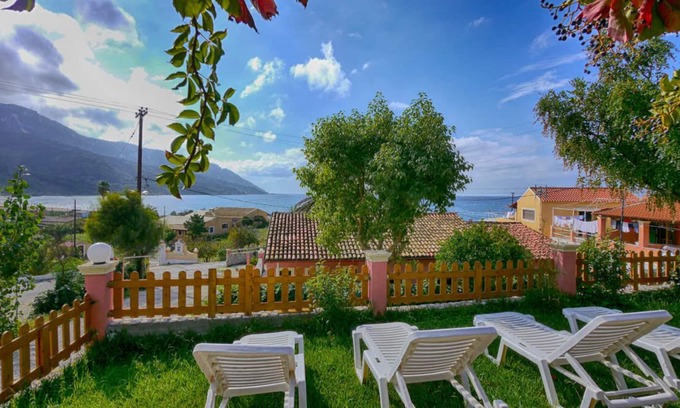 Agios Georgios Pagon Apartment | Eleana holiday apartment 6 EC - with sea view and direct beach location in Agios Georgios Pagi