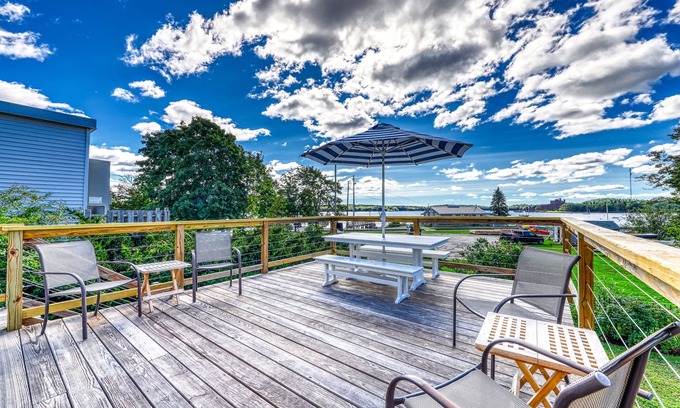 Wiscasset House | Elegant home right in town with gorgeous water view, deck & interior