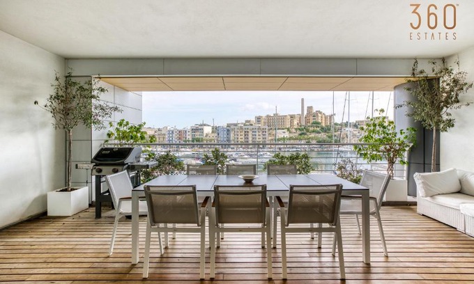Ta' Xbiex Apartment | Elegant, spacious LUX home with Mesmerising Views by 360 Estates