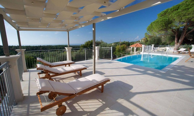 Antipata Villa | Elegant & Stylish Villa with Self-Contained Studio, A/C, Private Pool & Sea View - 4km to Fiscardo!