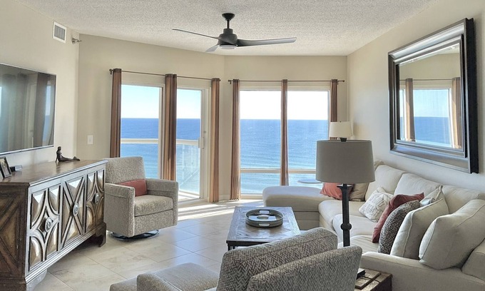 Pensacola Beach Condo | Emerald Isle #1202, Beach Front, Beach Chair Service Included!