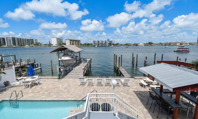 Bay Esplanade Apartment | Enchanted Inn Suite #6 w/View of the Intra-costal water-way Pool, Fishing Dock,