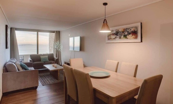 Concon Apartment | Enchanting Concón 2BR - Private Roof & Ocean View