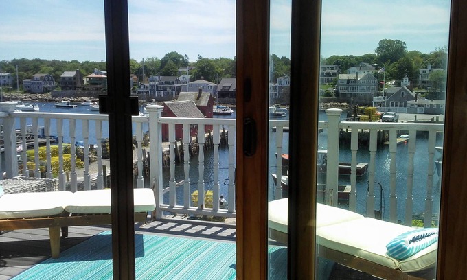 Rockport Condo | Enchanting Harbor Views - Historic Bradley Wharf Bearskin Neck