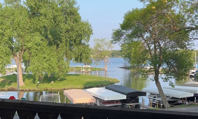 Spirit Lake House | Enjoy Boji Blue Lagoon with West Lake Okoboji views, close to beach & boat ramp!