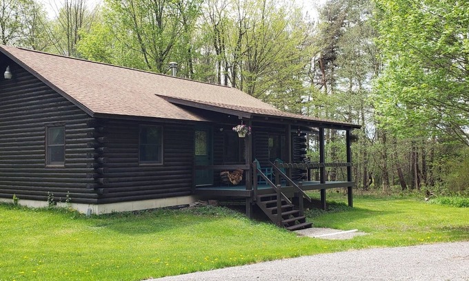 Farmersville Station Cabin | Enjoy the outdoors in this cozy Log Home on top of hill