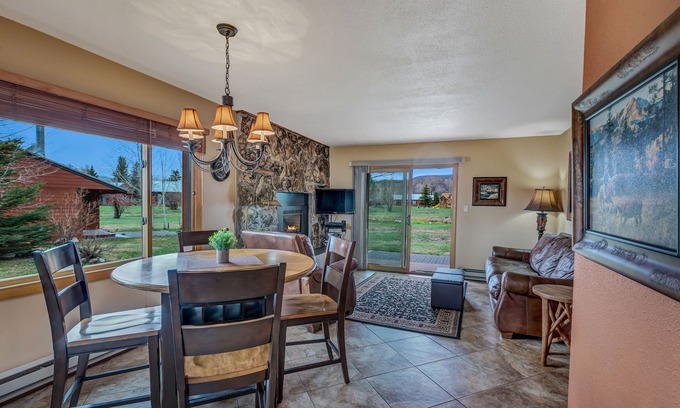 Clark Cabin | Enjoy the patio, pickleball or tennis while the kids play at the playground!