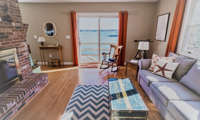 Five Islands House | Enjoy the stunning views while relaxing on the deck at East Ledge Cottage