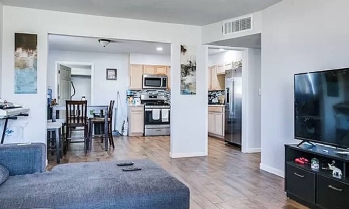 San Angelo House | Enjoy this beautiful wood floor and more!