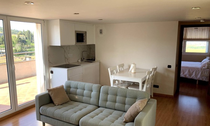 Avinyonet del Penedes Apartment | Entire apartment with panoramic views