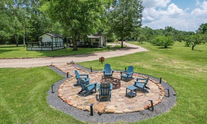 Montgomery Cottage | Entire Cottage Getaway | Pond Fire Pit Deck