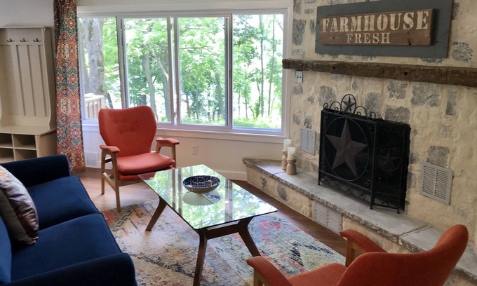 Warwick House | Entire house with lake view on private road in rural setting