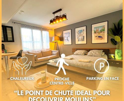 Moulins Apartment | Escapade à Moulins, Studio élégant Rez-de-Chaussée et Parking gratuit