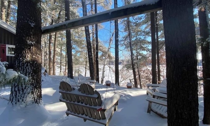 Siren Cabin | Escape to the perfect winter wonderland. picturesque cabin in towering pines.