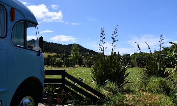 Northland House | Evi the school bus at Oromahoe Downs Farm