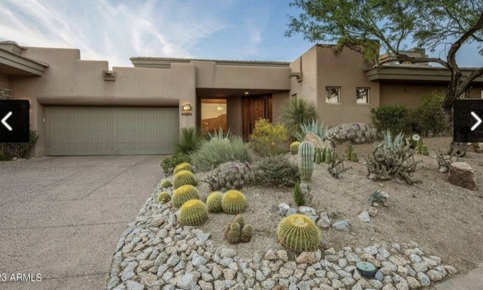 Desert Mountain House | Exclusive Desert Mountain, Scottsdale Double Master Suite with fireplace.