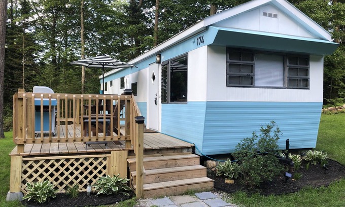 Gilmanton House | Experience a Lakeside Retro 1950's Mobile Home Getaway