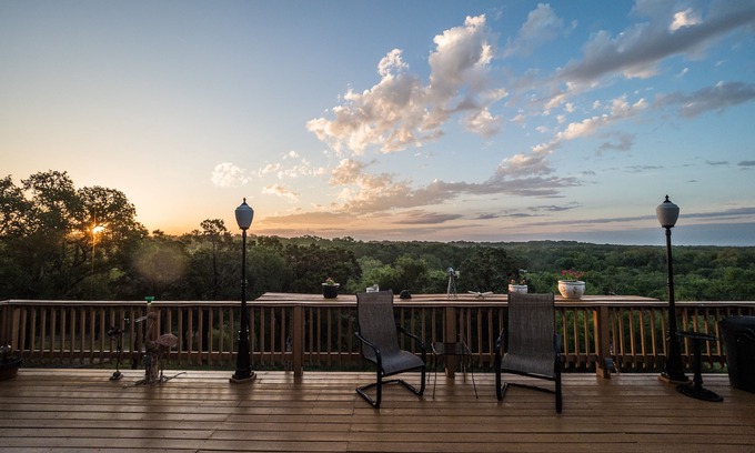 San Marcos House | Experience a sunrise you never forget from the deck at the House on Cox Hill