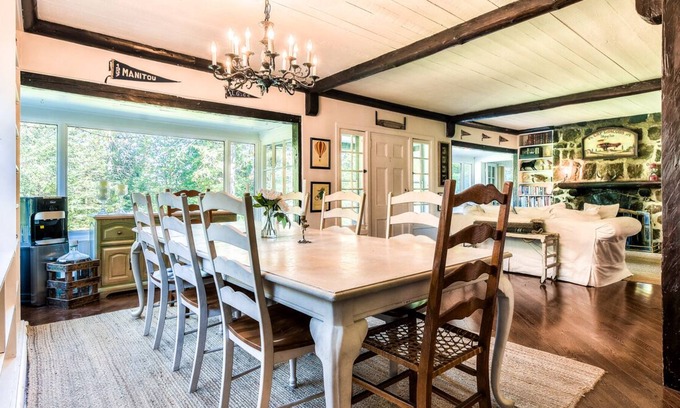 Sainte-Agathe-des-Monts Ski Chalet | Exquisite chalet with fully-functioning Boat house on the lake