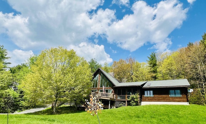 Windsor House | Exquisite Log Home with views near Woodstock, Vermont