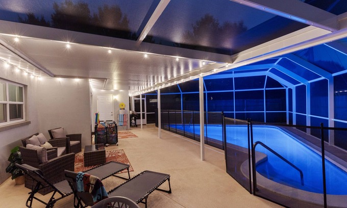 Largo House | Family Friendly 4BR Home, Enclosed Pool, Minutes 2 Beach!