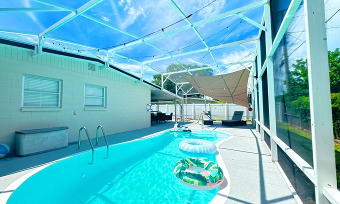 Hampton Homes House | Family friendly home, private pool, games, 5 beds, near Cocoa Beach!