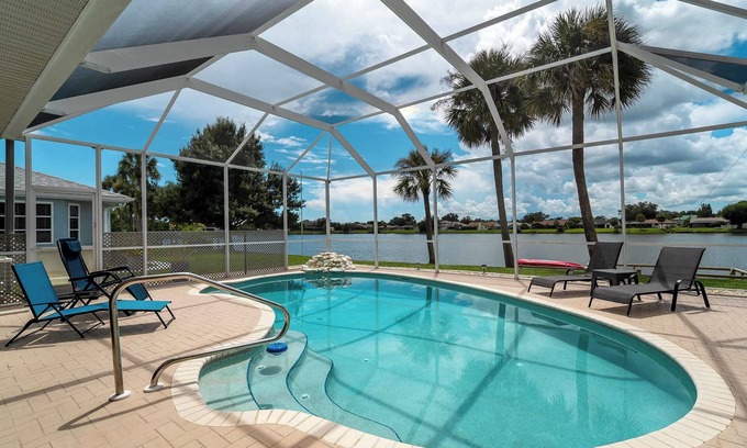 Port Charlotte House | Family Lake front Getaway Heated Pool, Dock