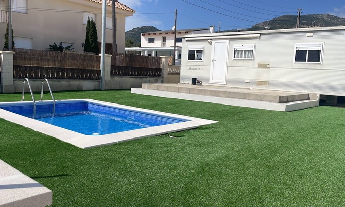 Alcanar House | Family mobile home with private pool, terrace and barbecue. "CAL DENVER"