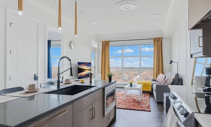 Currie Barracks Condo | Family Modern 2BR Condo with City View, DT, Balcony, F/Parking&In-Suite Laundry!