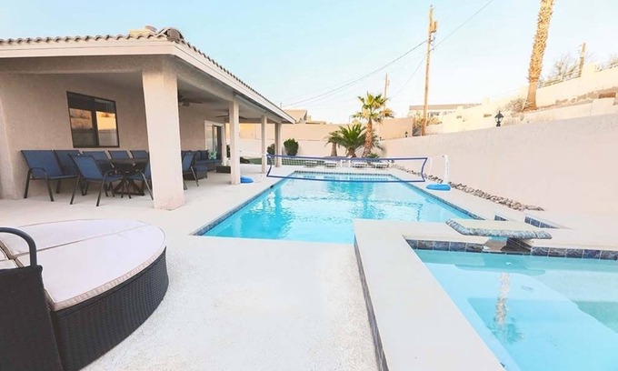 Lake Havasu City House | Family Retreat, Heated Pool + Spa, Game Room, Gym, Mini Golf, Boat Parking