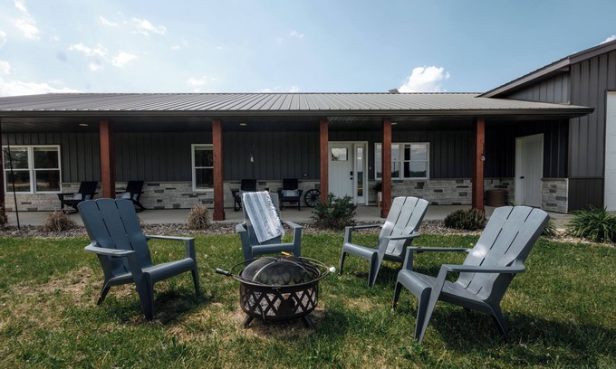 Littleport House | Family-sized house near Guttenberg. Sleeps 13. River view, game room, fire pit