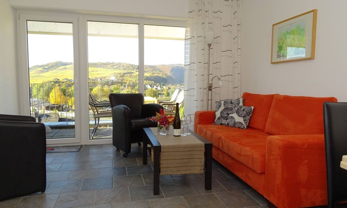 Senheim Apartment | Fantastic view of the Moselle valley, Moselle vacation at the Stefanie Vornhecke winery