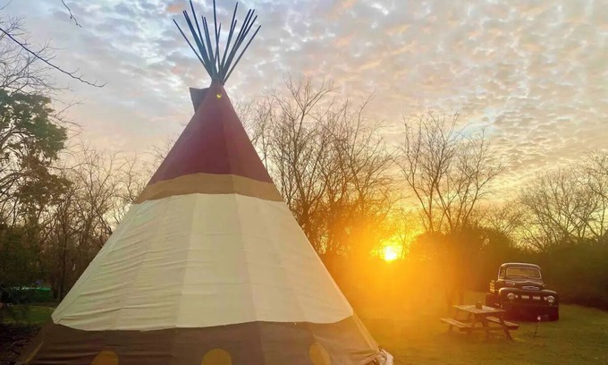 Denton Other | Farm tipi with Sauna and secret solar garden