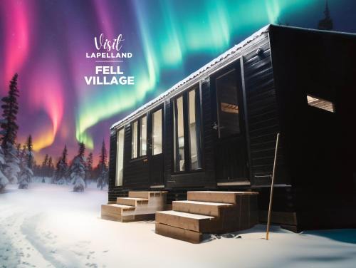 Lampivaara House | Fell Village 10 with a Mountain View, Fireplace, Sauna, Kitchen