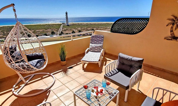 Solana del Matorral Apartment | Ferienwohnung Jandia Dream, Morro Jable, Meerblick, Terrasse