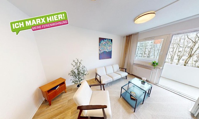 Morgenleite Apartment | FeWo mit bodengleicher Dusche, 170m bis zur Bahnhaltestelle Linie 5, WLAN