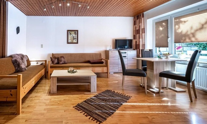 Stammbach Apartment | FeWo Wiesenblick | Ebenerdige 1,5-Raum FeWo mit 35qm und einer Terrasse