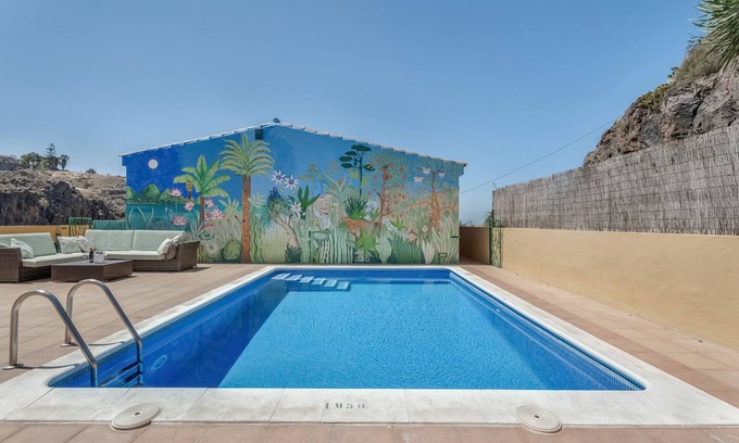 Guia de Isora Villa | Finca Eden with Sea View, Pool & Wi-Fi