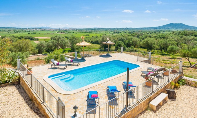 Petra House | Finca Son Puca - fenced in pool