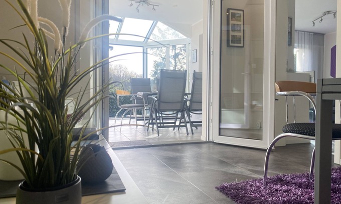 Zweifall Apartment | First class apartment with a beautiful view, winter garden, garden, and much more.