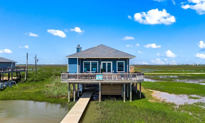 Surfside Beach House | Fish From Your Own Private Dock, Tranquil Bay Views and Perfect Sunsets