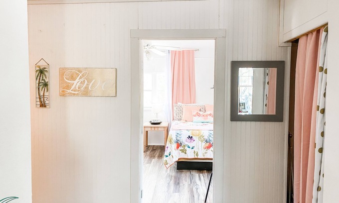 Pedernales Bend Cottage | Flamingo Cottage looking at the Pedernales River