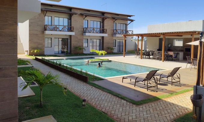 Caueira Apartment | Flat Praia da Caueira - Flat with pool 150m from the beach