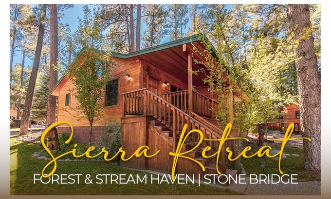Ruidoso Cabin | Forest & Stream Haven | Stone Bridge | Secluded
