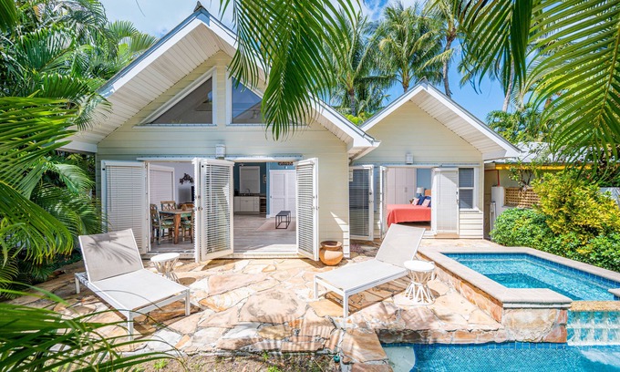 Midtown House | Four Palms: Casa Marina-Monthly - Private pool-back cottage- RealKeyWest