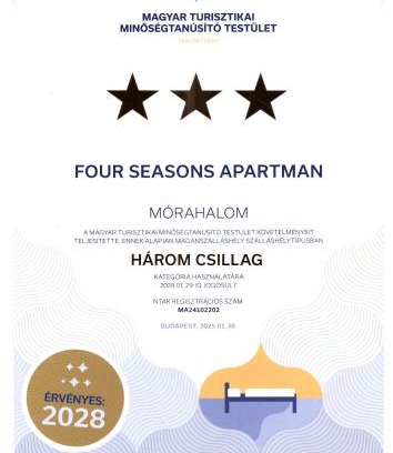 Morahalom Apartment | Four Seasons apartman