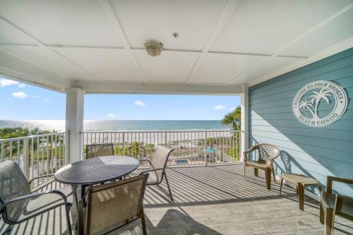Indian Shores House | Four Shores Unit 1 Beach Condo Direct Gulf with Pool & Spa