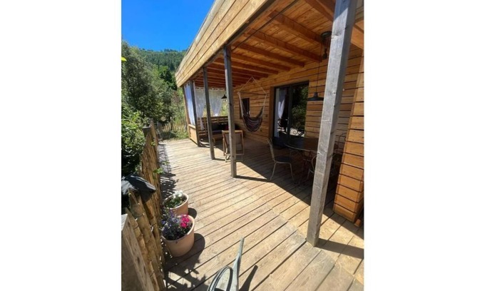 Sainte-Croix-Vallee-Francaise House | Ecogîte1en Cévennes: Nordic bath with view
